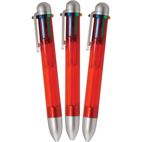 Color Click Pens Blank - Red