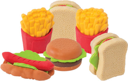 Snack Time Erasers