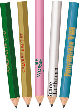 Misprinted RELIGIOUS Golf Pencils - No Eraser