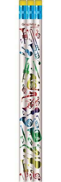 Musical Instrument Foil Pencils