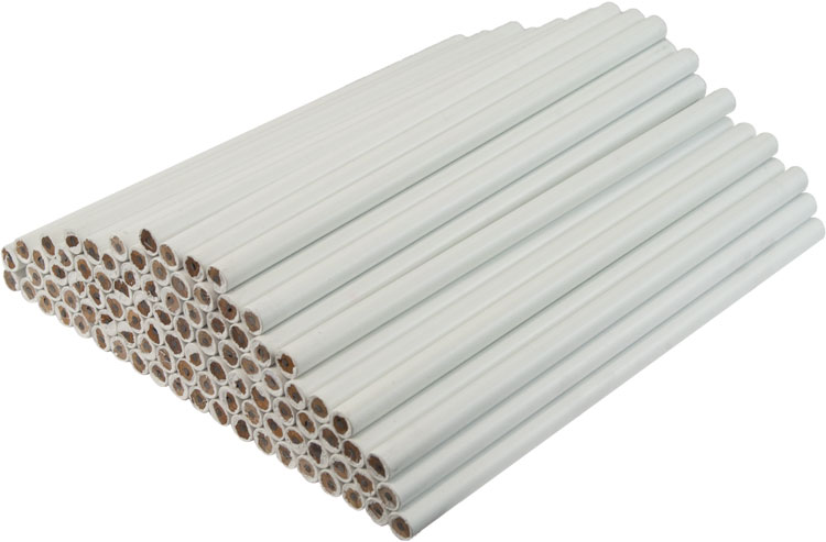 White Pencil Sticks - Round - Blank