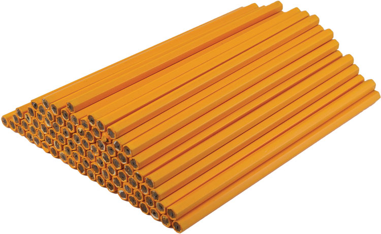 Yellow Pencil Sticks - Hexagon - Blank