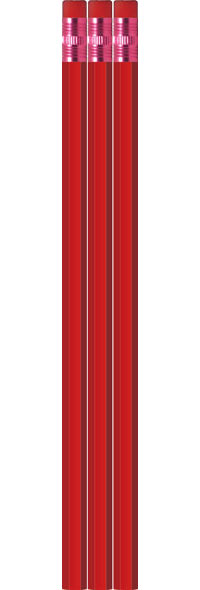 Red Pencils - Hexagon - Blank