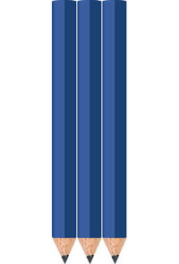 Lapis Blue Golf Pencils - Hexagon - Bulk