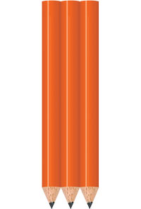 Neon Orange Golf Pencils - Round - Bulk