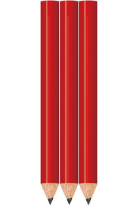 Vivid Red Golf Pencils - Round - Bulk