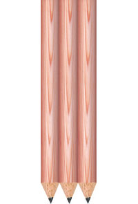 Natural Lacquered Golf Pencils - Round - Bulk