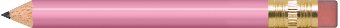 Pink Golf Pencils With Eraser - Round - Bulk