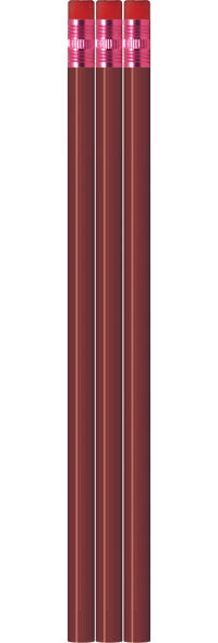 Maroon Pencils - Round - Blank