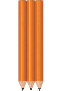 Orange Golf Pencils - Round - Bulk