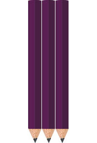 Purple Golf Pencils - Hexagon - Bulk