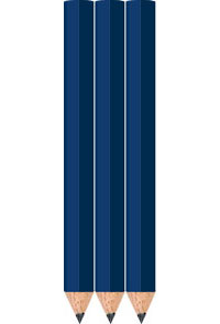 Royal Blue Golf Pencils - Hexagon - Bulk