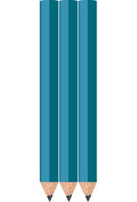 Sky Blue Golf Pencils - Hexagon - Bulk