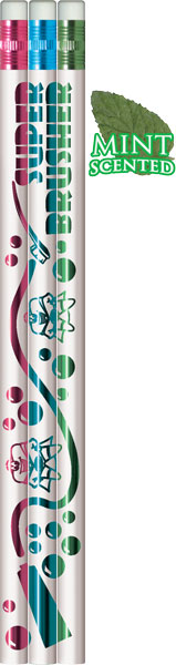 Scented Minty Toothpaste Super Brusher Metallic Foil Pencils