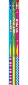 Happy Birthday Pencils make great Birthday gifts for students