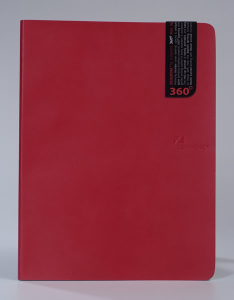 Large Zequenz 360° Journals - Red - Grid Pages